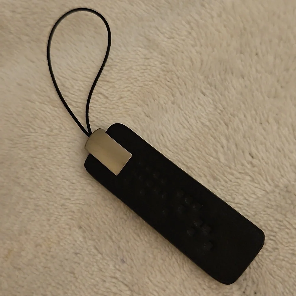 Nokia Black Leather Phone Charm